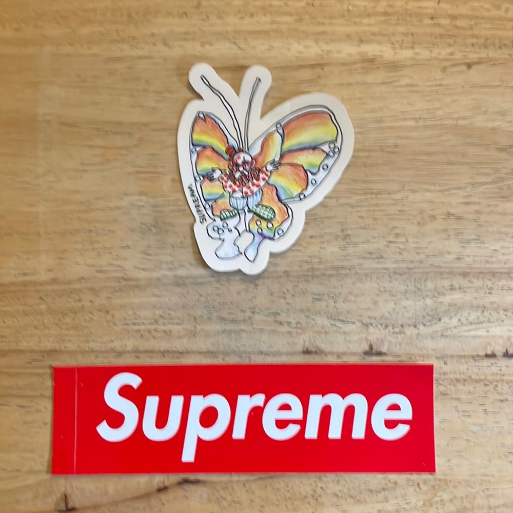 Supreme butterfly sticker